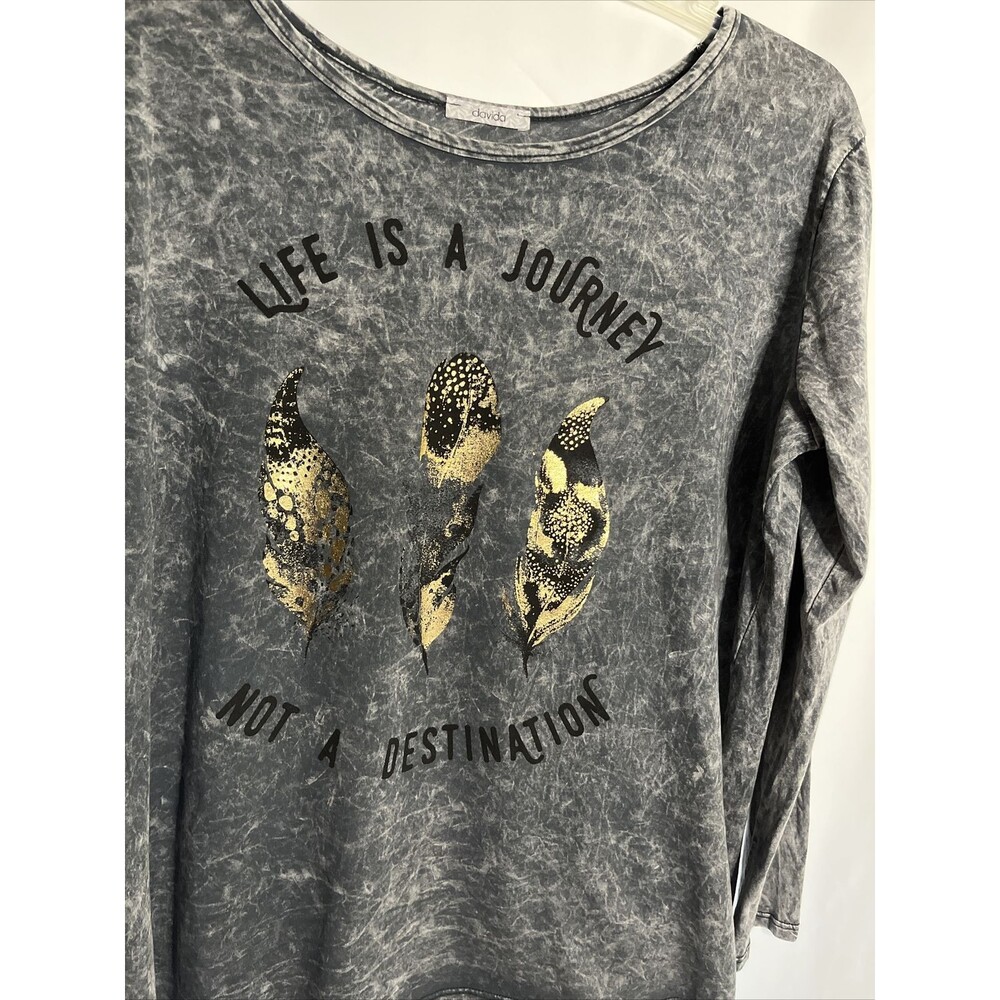 Vintage Davida Women’s T-shirt Y2K Life Is A Journey Not A Destination